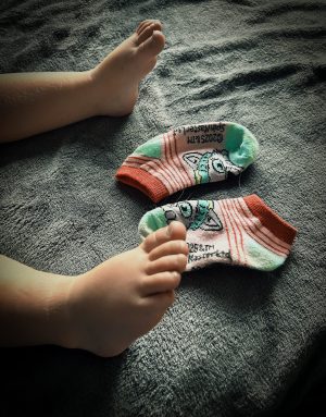 De sokken zijn bang en moeten uit De sokken zijn bang en moeten uit