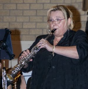 Saxpack spelen op het concert